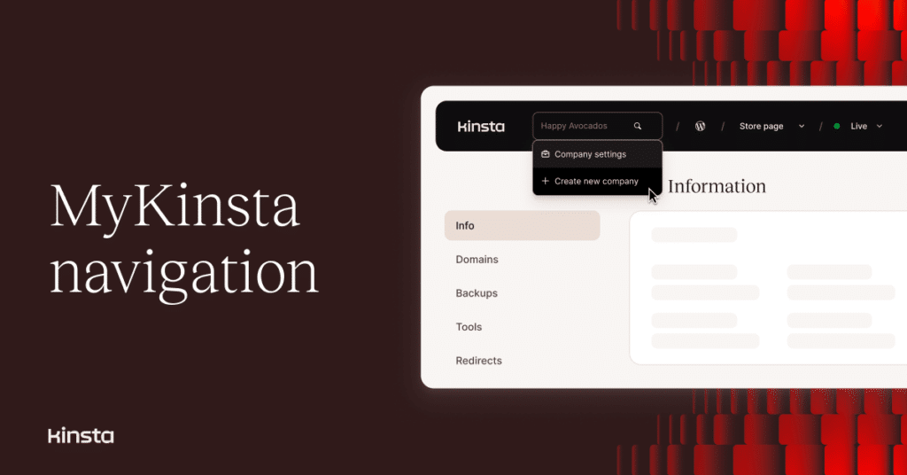 A navigation update for the MyKinsta dashboard.