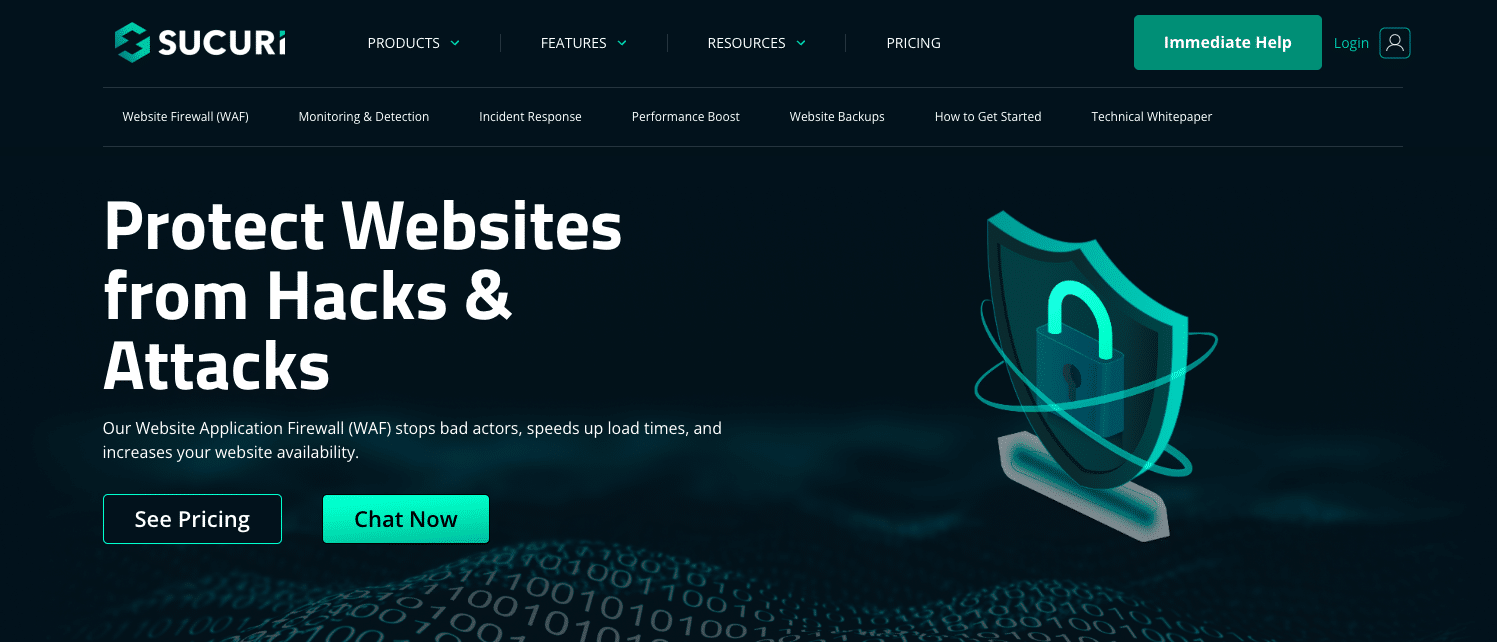 Sitio web de Sucuri WAF