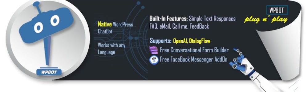 Una schermata del sito web di WPBot.