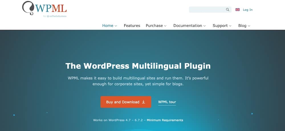 Een screenshot van de WPML website.