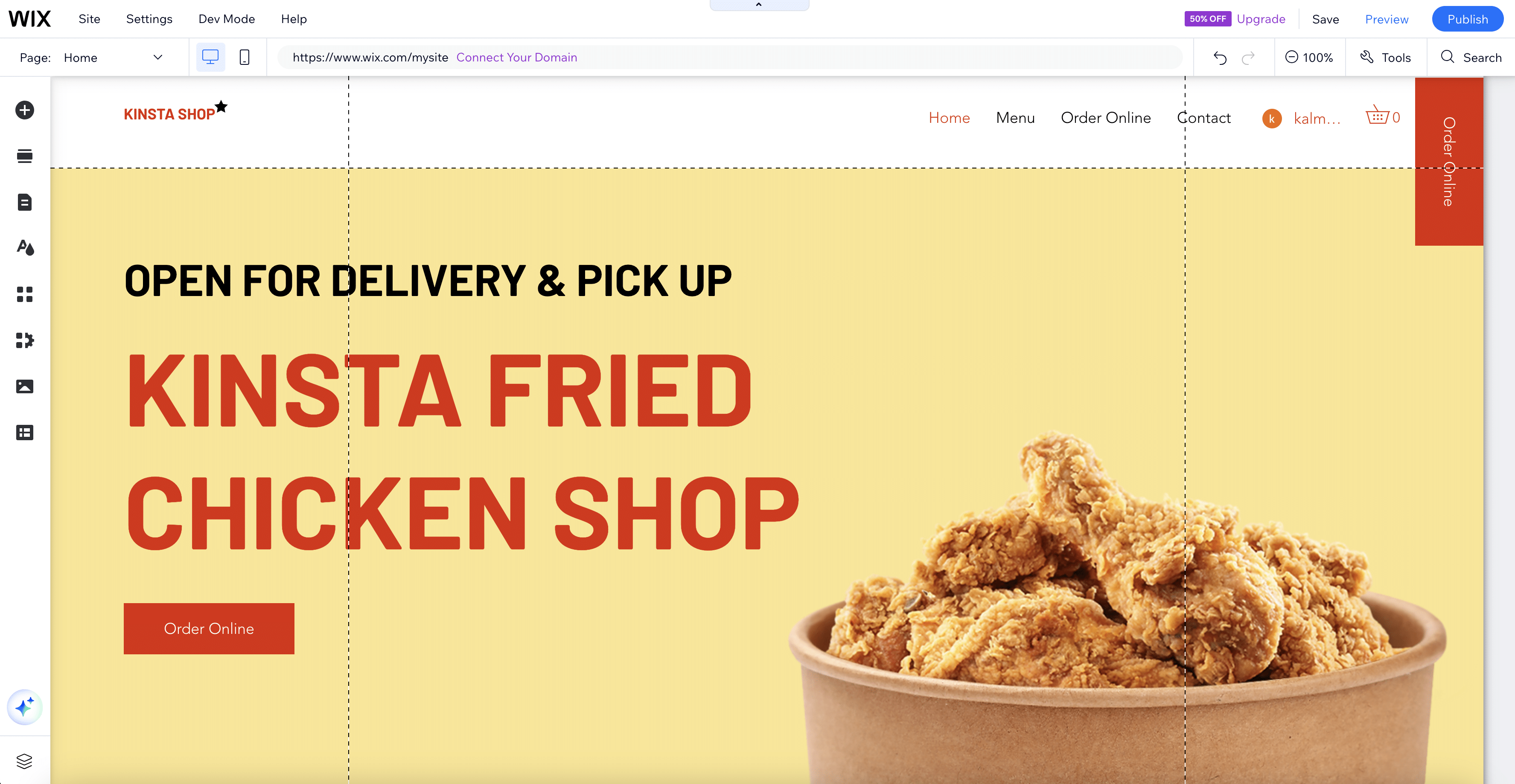 Personalize seu site facilmente com o Wix Editor.