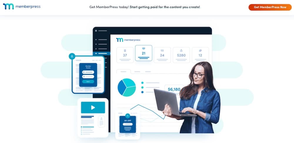 Una schermata del sito Web di MemberPress.