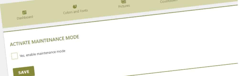 plugin WP Maintenance Mode