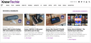 KnowTechie's website