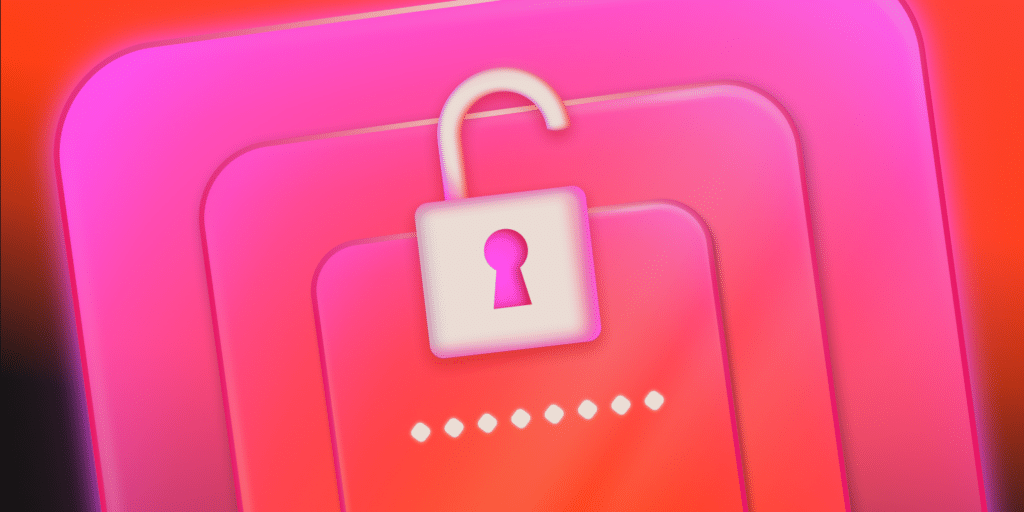 An illustration representing website security by showing a retro lock on a computer screen.