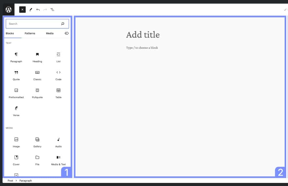 A screenshot of the WordPress Block Editor in action.