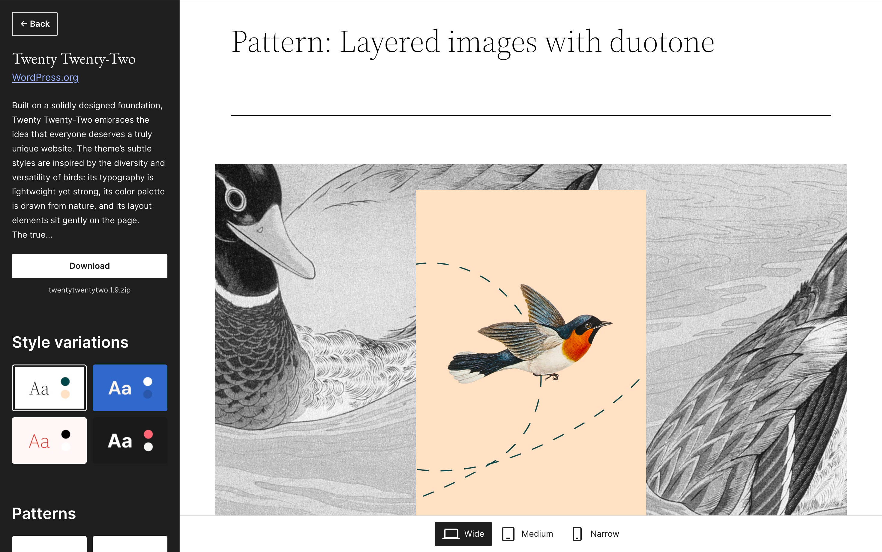 Twenty Twenty-Two WordPressテーマのプレビュー
