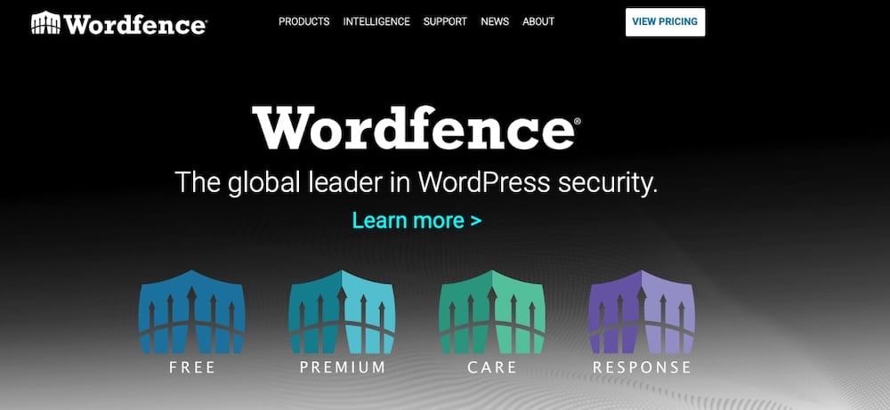 Wordfence homepage screenshot