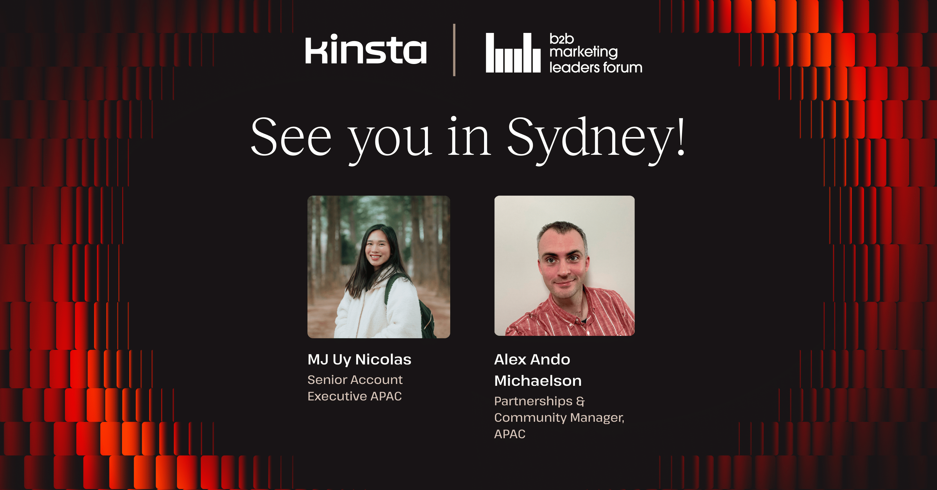 Kinsta reps at B2B leaders forum 2025