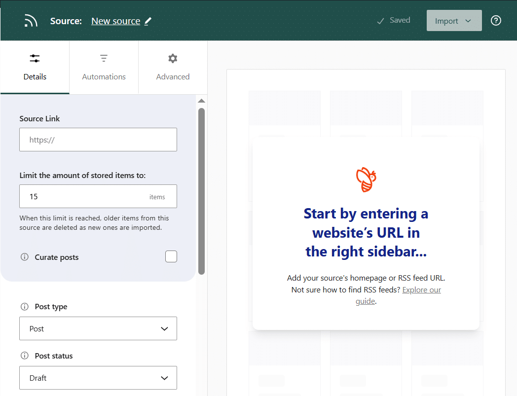 WP RSS Aggregatorで新たなフィードソースを追加