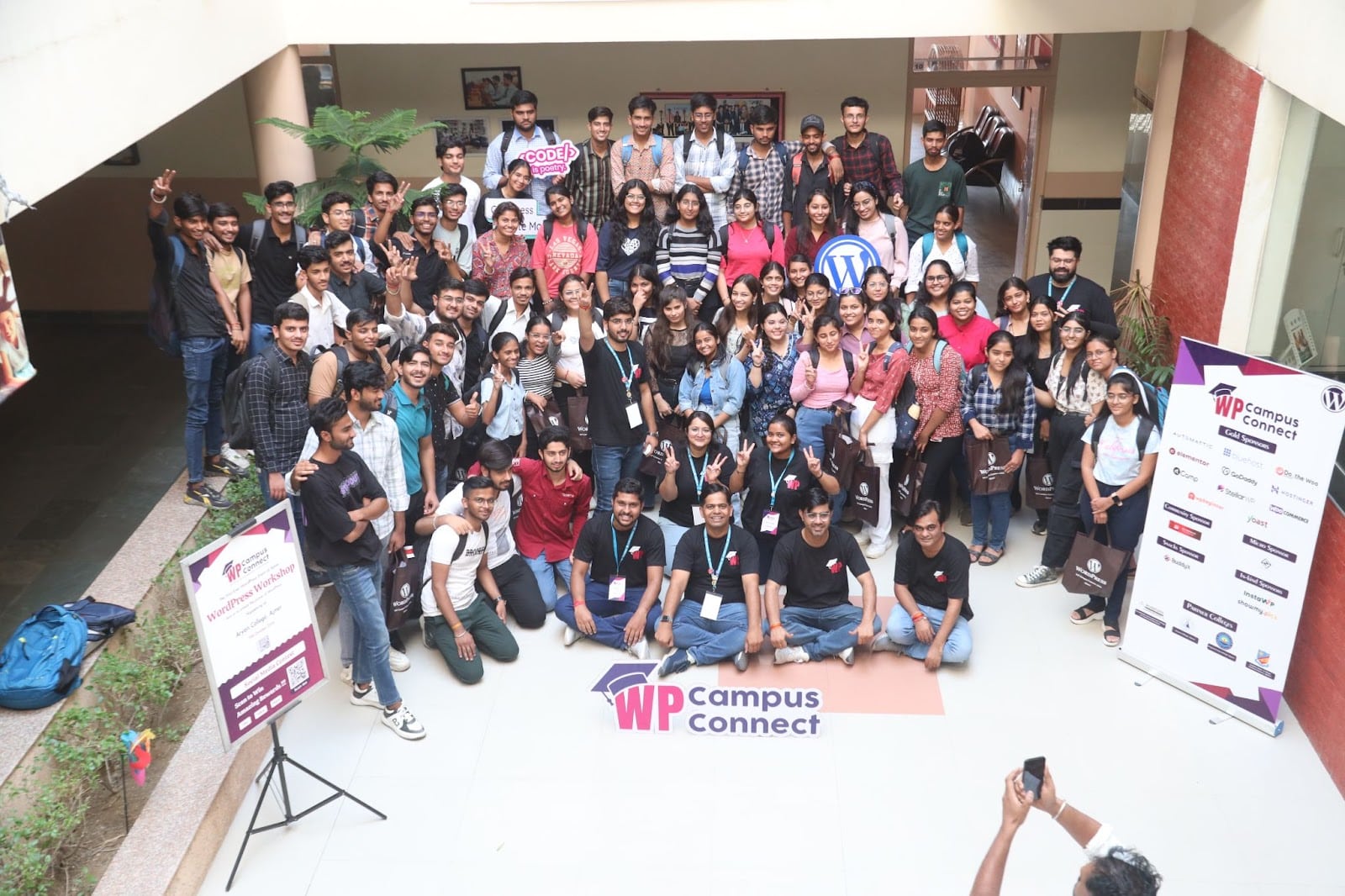 Studenti che partecipano a un workshop di WP Campus Connect