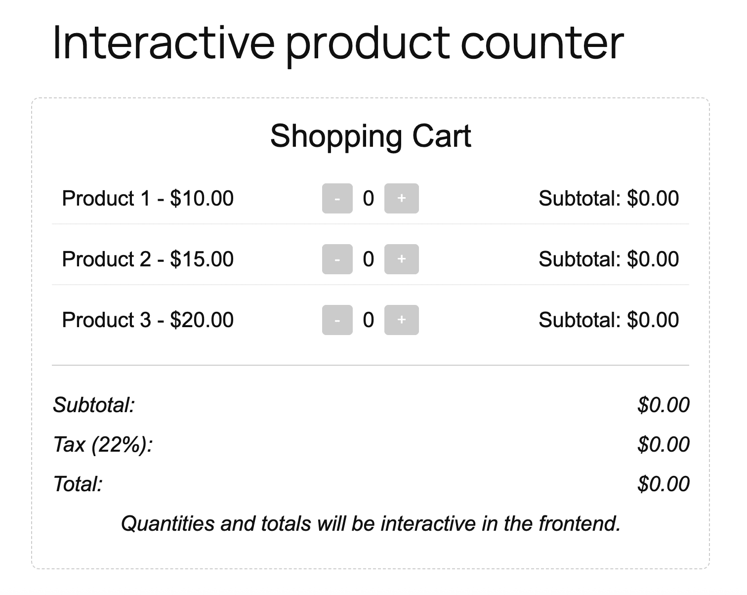 Il blocco interattivo nell'editor