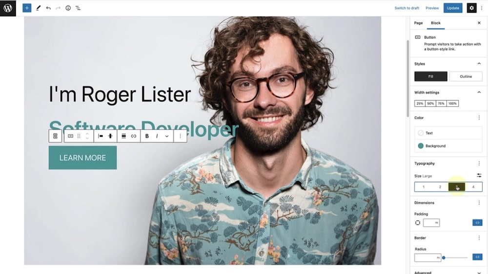 Bloco de Capa no WordPress