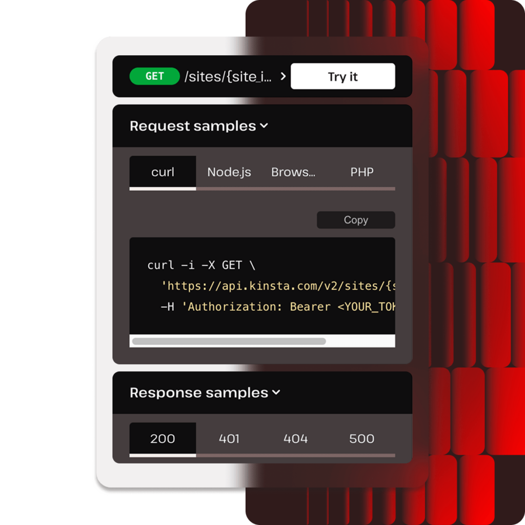 Flujos de trabajo para desarrolladores con la API de Kinsta