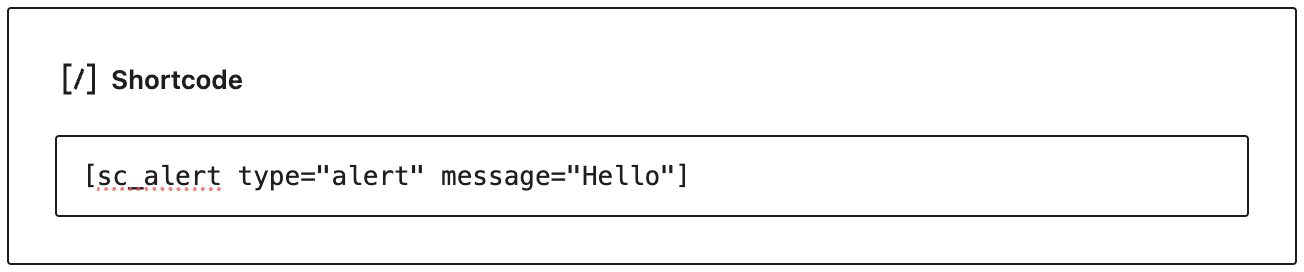 ショートコードブロック