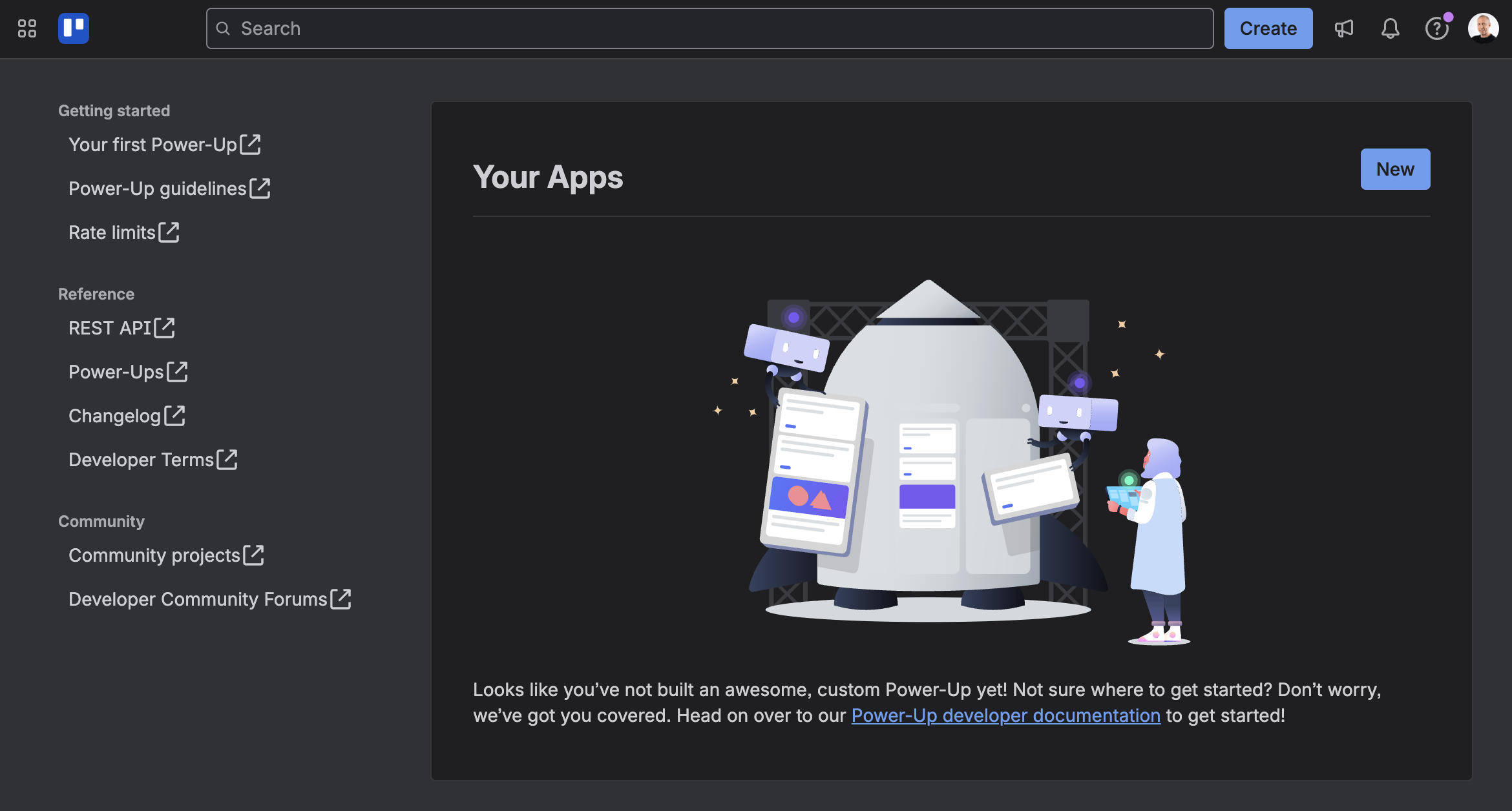 Portal de administração de Power-Ups do Trello