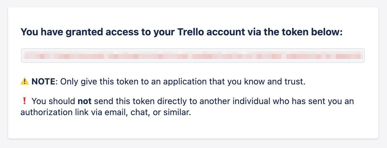 Token do Trello.