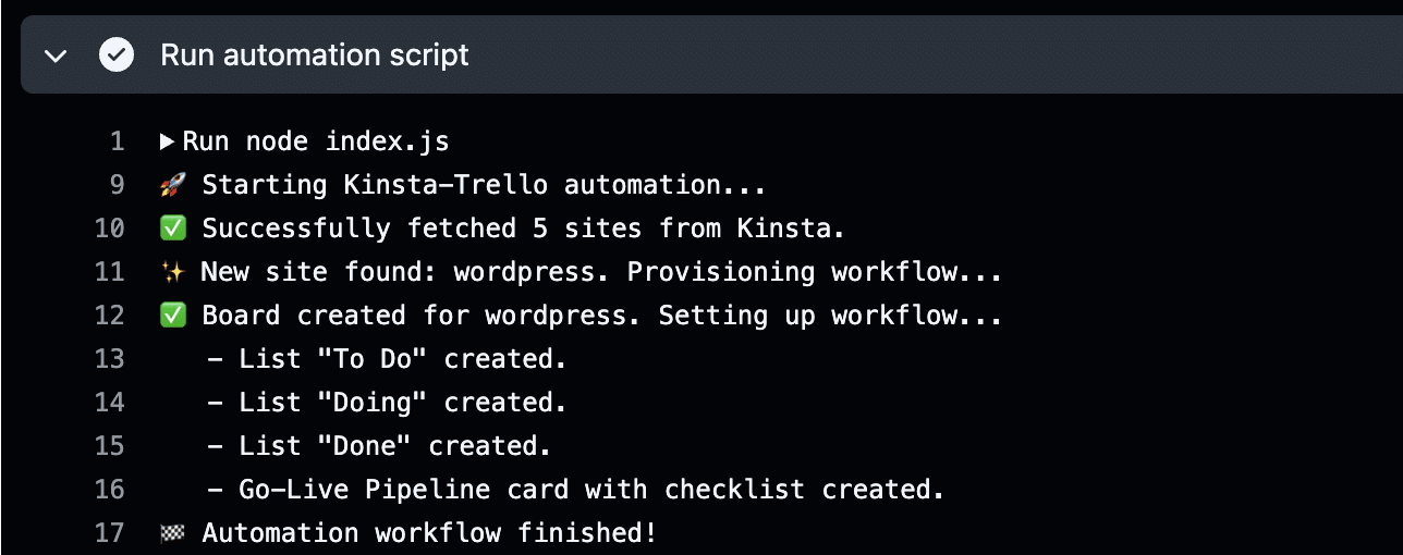 Executar script de automação no GitHub.